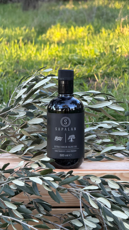 Sapalan Erken Hasat Soğuk Sıkım Naturel Sızma Zeytinyağı 500 ML